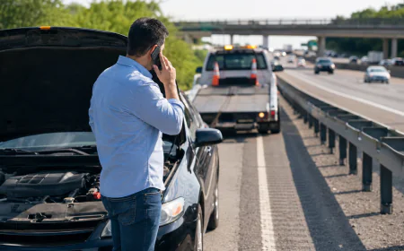 What to Do While Waiting for a Tow Truck on a Busy Highway