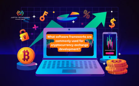 What software frameworks are commonly used for cryptocurrency exchange development?