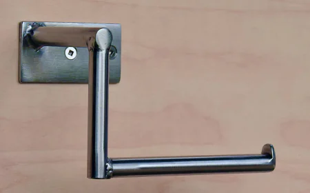 Modern Bathroom Hardware Featuring Multiple Toilet Roll Holders in Brooklyn, NY