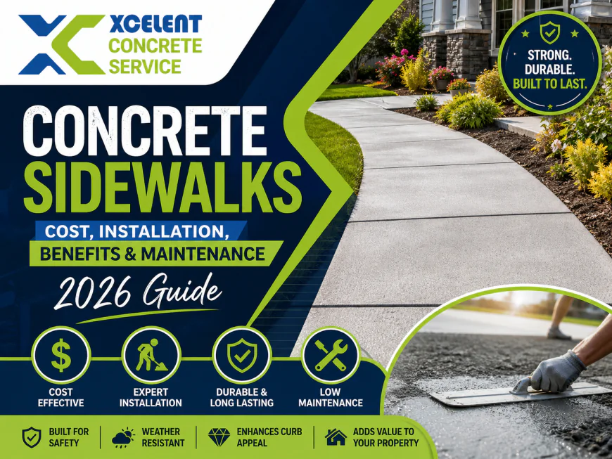 Concrete Sidewalks: Cost, Installation, Benefits & Maintenance (2026 Guide)