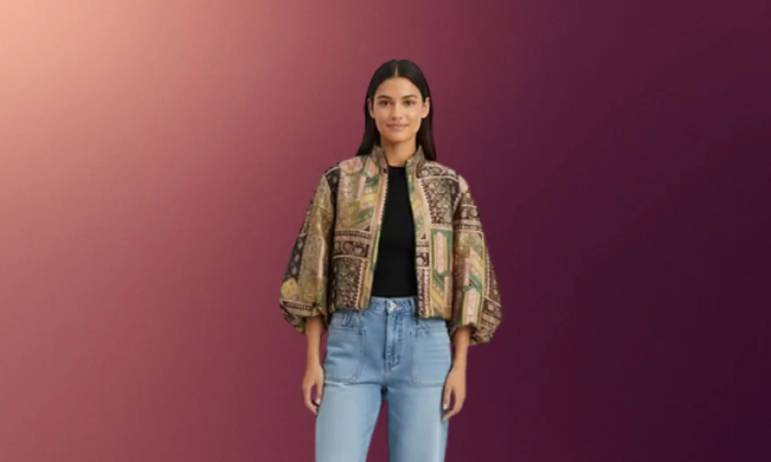 Bhagalpuri Silk Bomber Jacket: A Refined Blend of Heritage and Contemporary Fashion