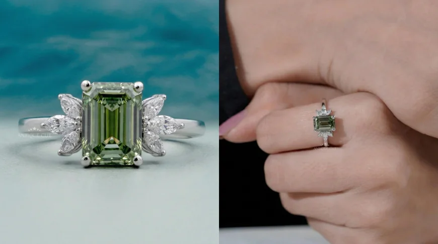 Trending Fancy Green Lab Diamond Ring Designs