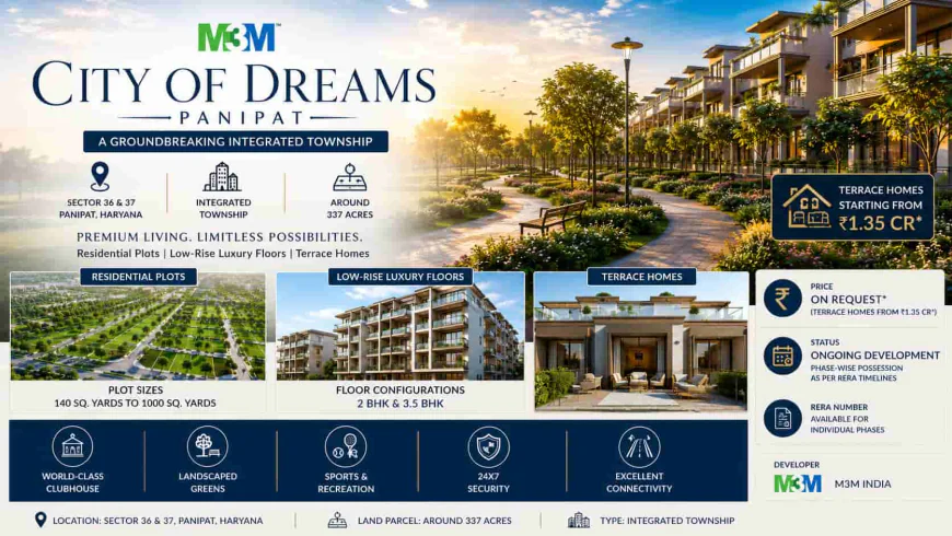 M3M City of Dreams | Premium Residential Plots Haryana