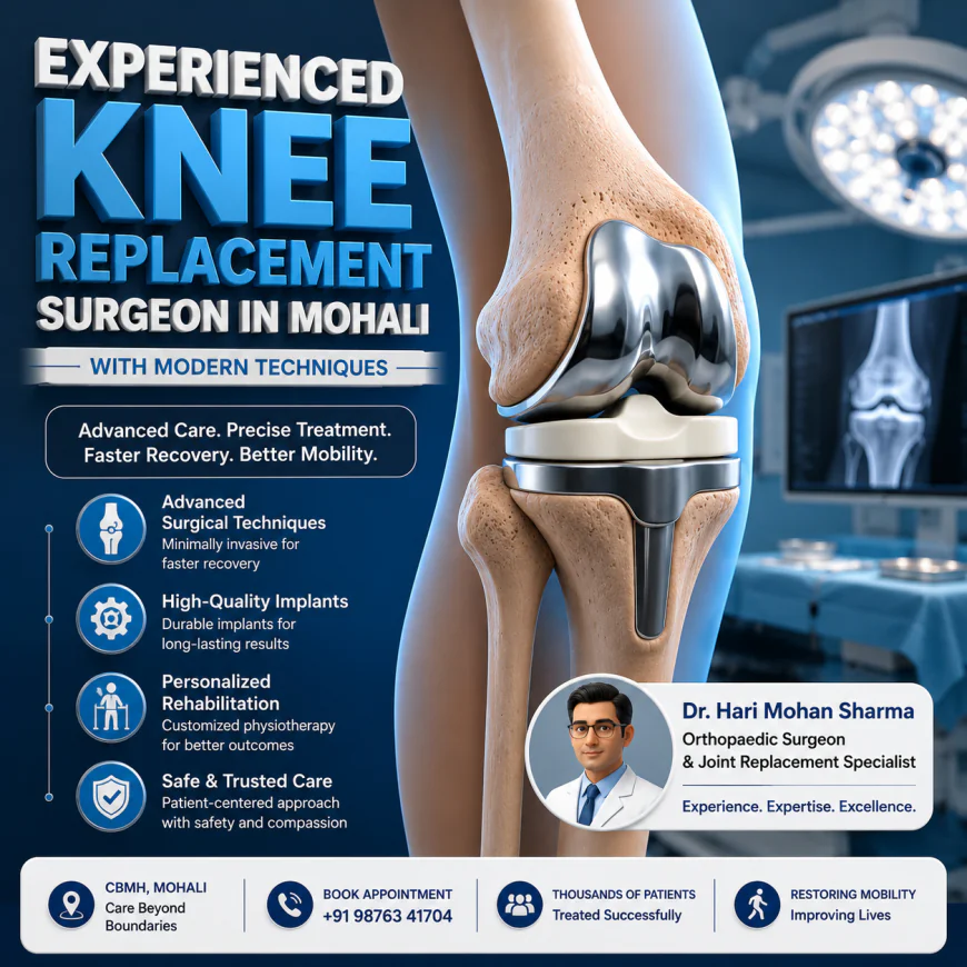 Experienced Knee Replacement Surgeon in Mohali with Modern Techniques