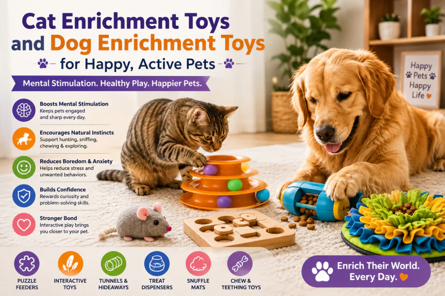 Cat Enrichment Toys and Dog Enrichment Toys for Happy, Active Pets