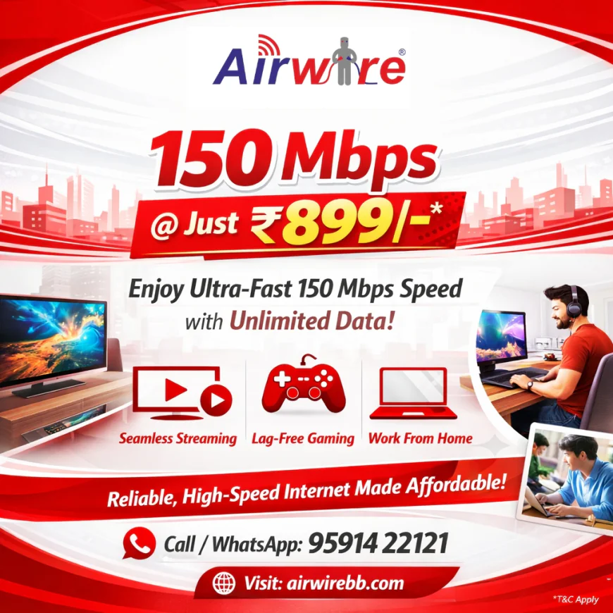 Best Internet Connection in Bangalore – Fast, Reliable & Unlimited Connectivity