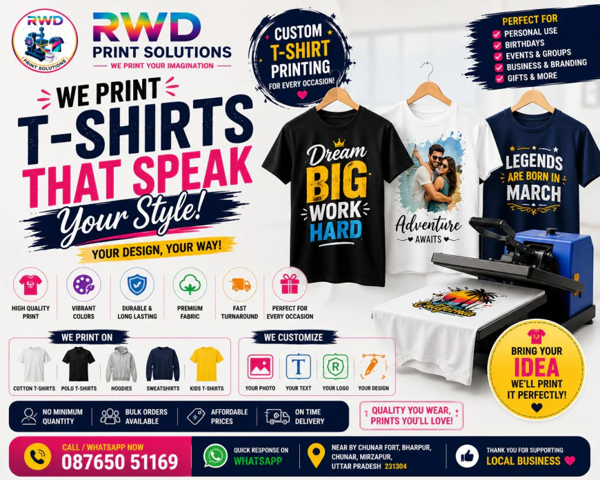 Best Printing T Shirt in Varanasi for Custom Designs
