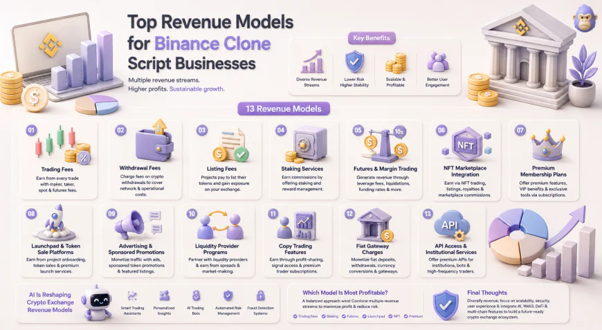 Top Revenue Models for Binance Clone Script Businesses