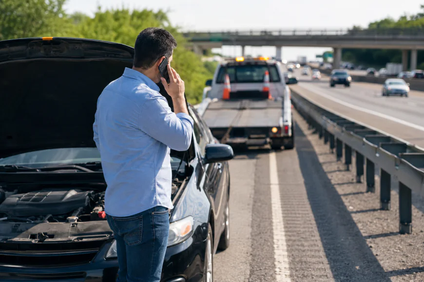 What to Do While Waiting for a Tow Truck on a Busy Highway