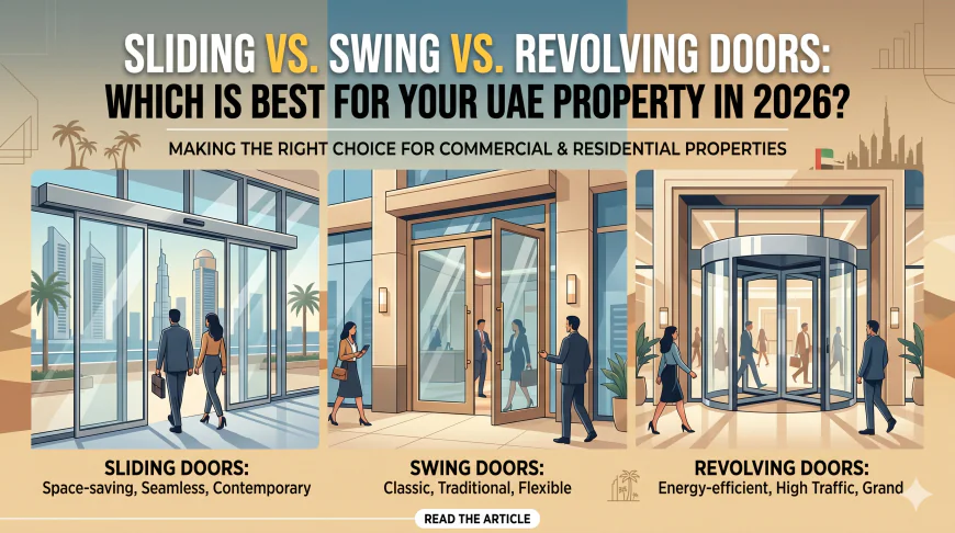 Sliding vs. Swing vs. Revolving Doors: Which Is Best for Your UAE Property in 2026?