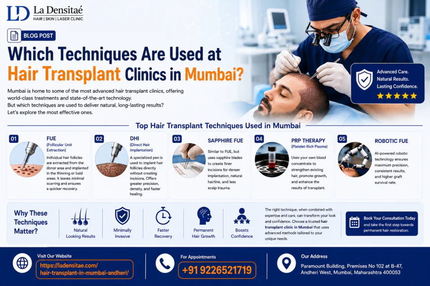Which Techniques Are Used at Hair Transplant Clinics in Mumbai?