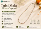 Tulsi Mala Silver Capped – A Sacred Blend of Spirituality & Elegance