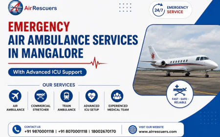Emergency Air Ambulance Services in Mangalore with Advanced ICU Support