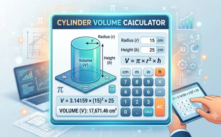 Cylinder Volume Calculator Fast & Accurate Online Tool