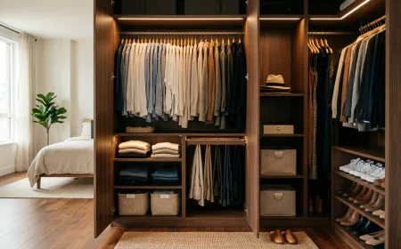 Apartment closet organization