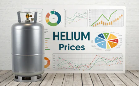 Helium Prices Index Analysis with Quarterly Trend and Forecast Prices Chart