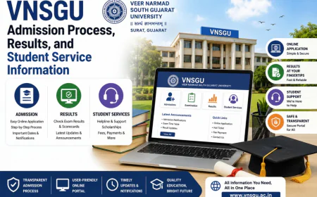 VNSGU Admission Process, Results, and Student Service Information