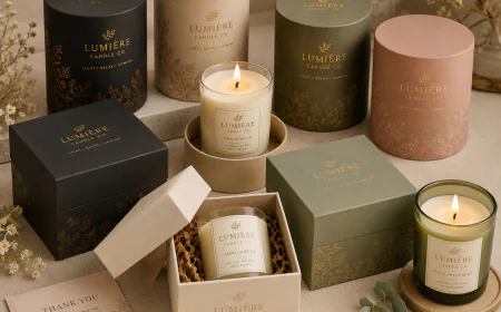 Candle Packaging with Logo for a More Cohesive Brand Identity