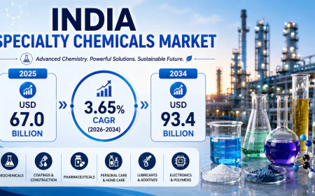 India Specialty Chemicals Market Size to Reach USD 93.4 Billion by 2034, at 3.65% of CAGR