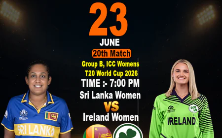 Diamondexch ID: A Thrilling Showdown as Sri Lanka Women Face Ireland Women in the 20th Match of Group B at the ICC Women’s T20 World Cup 2026.