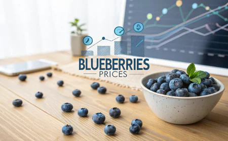 Blueberries Price Trend Analysis with Quarterly Price Index and Forecast Prices