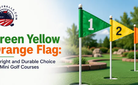 Green Yellow Orange Flag: A Bright and Durable Choice for Mini Golf Courses