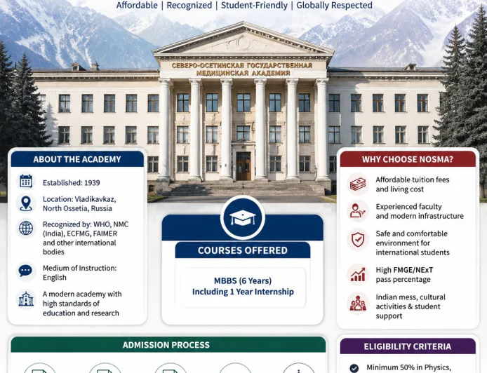 What is the fees structure of North Ossetian State Medical Academy?
