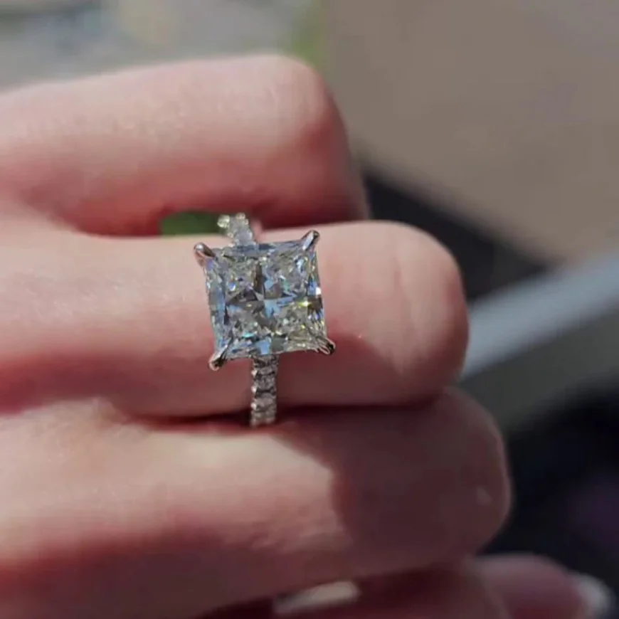 Princess Cut Engagement Rings Inspired by Clean Design Principles