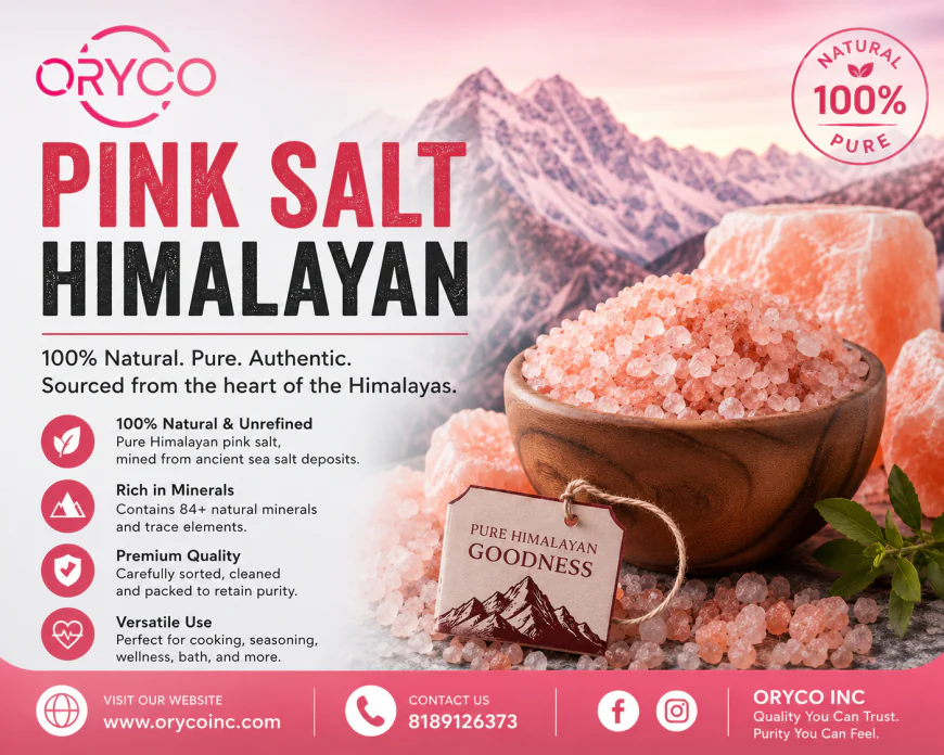 Organic Pink Himalayan Salt Bulk – Premium Bulk Supply for Global Businesses | Oryco Inc