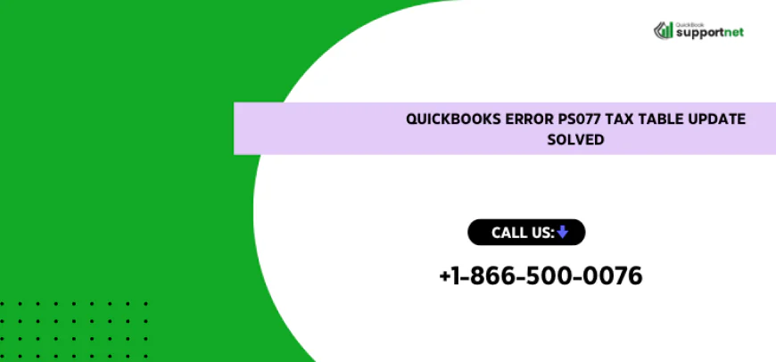 QuickBooks Error PS077 Tax Table Update Solved