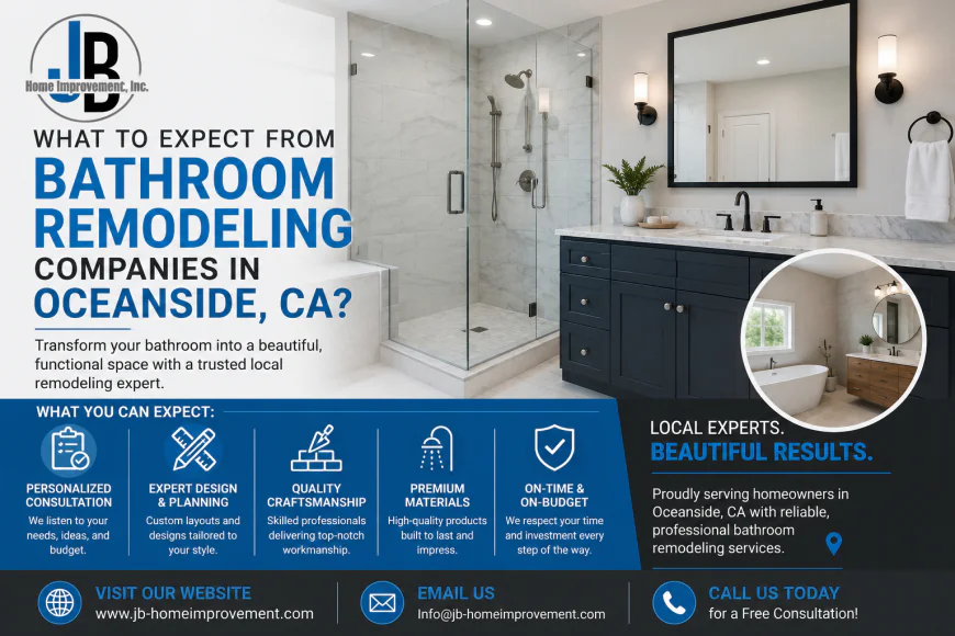 What to Expect from Bathroom Remodeling Companies in Oceanside, CA?