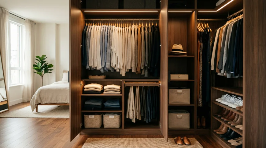 Apartment closet organization
