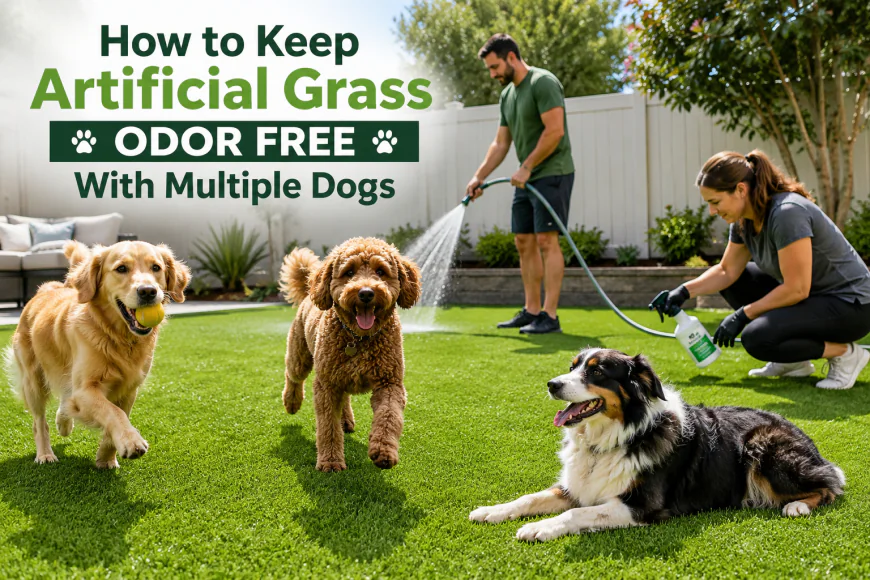 How to Keep Artificial Grass Odor Free With Multiple Dogs