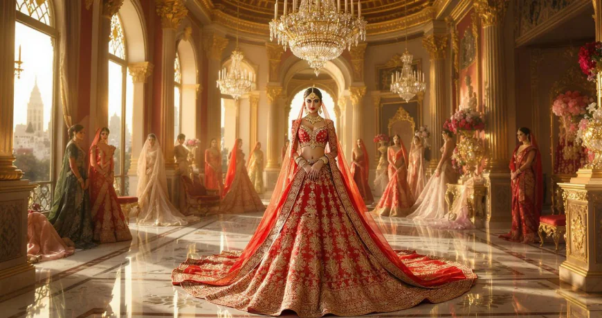 Seema Gujral Bridal Lehenga from Silk Threads Designer Wear