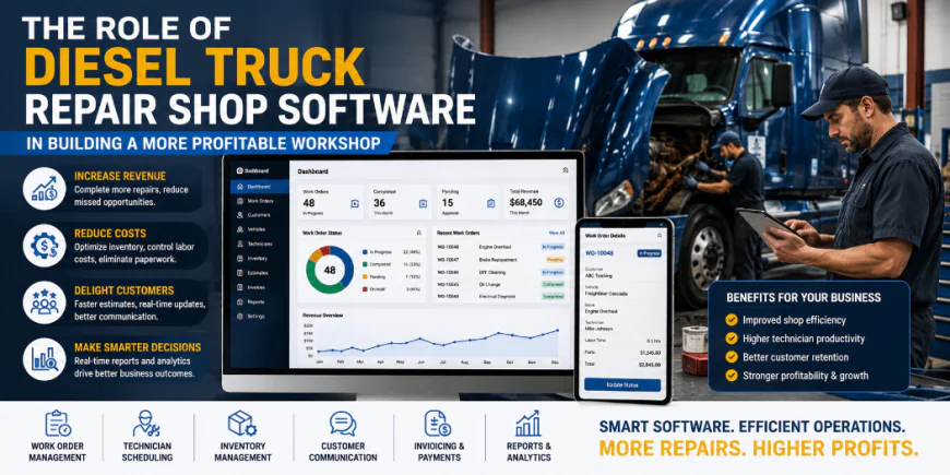 The Role of Diesel Truck Repair Shop Software in Building a More Profitable Workshop