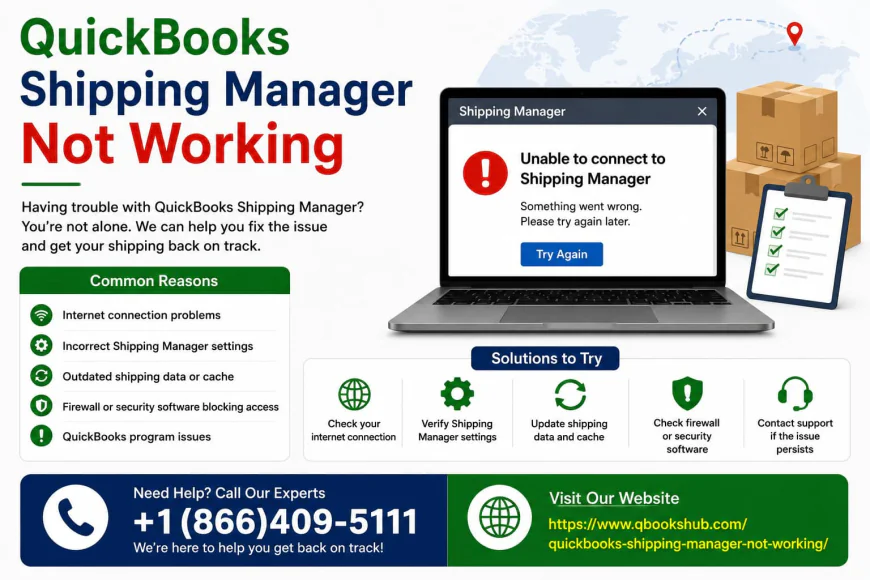 QuickBooks Shipping Manager Not Working? Causes, Troubleshooting Steps, and Solutions