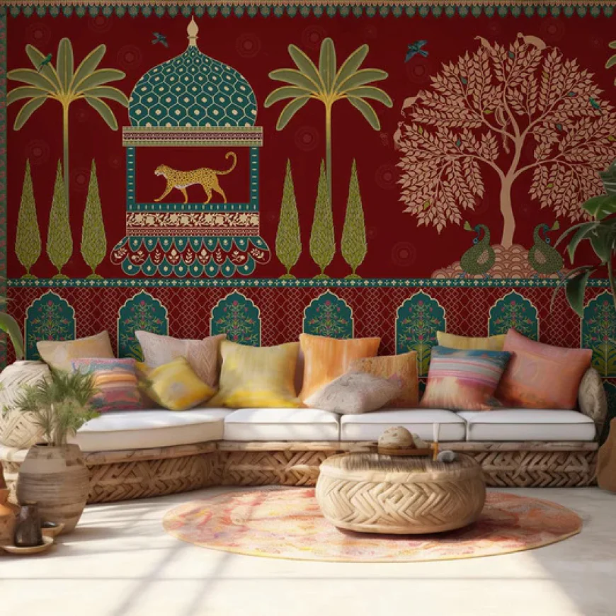 Ethnic Wallpaper India for Living Rooms: Create a Rich and Timeless Look