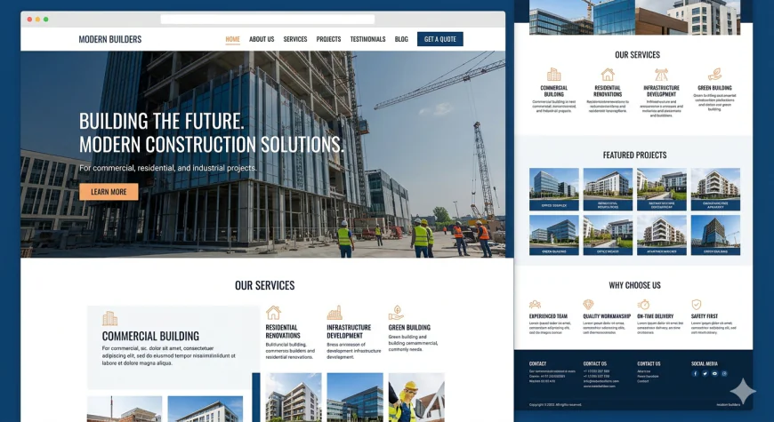 Construction Company HTML Templates That Help Convert Project Enquiries