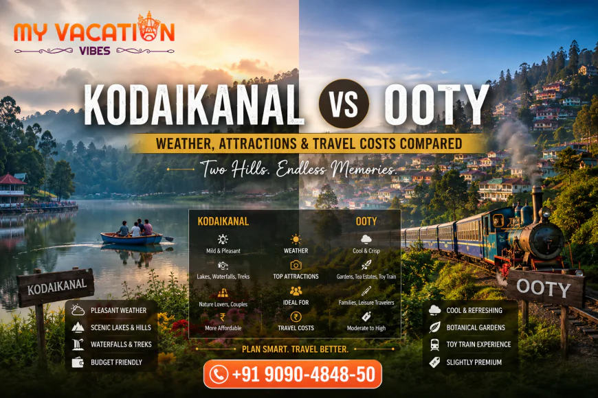 Kodaikanal vs Ooty: Weather, Attractions & Travel Costs Compared