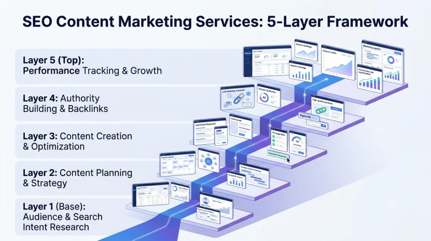 SEO Content Marketing Services Explained: A 5-Layer Framework for Smarter Growth