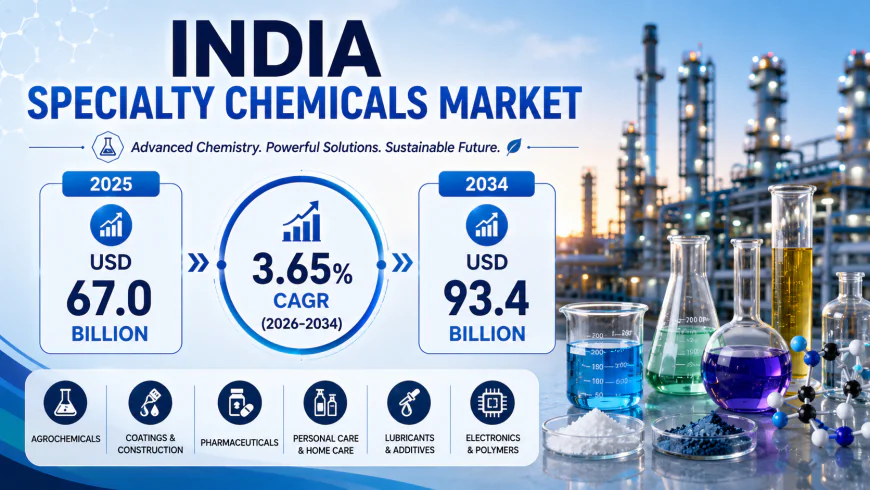 India Specialty Chemicals Market Size to Reach USD 93.4 Billion by 2034, at 3.65% of CAGR