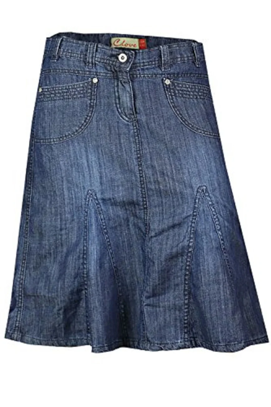 Denim Skirt Knee Length Styles for Modern Women