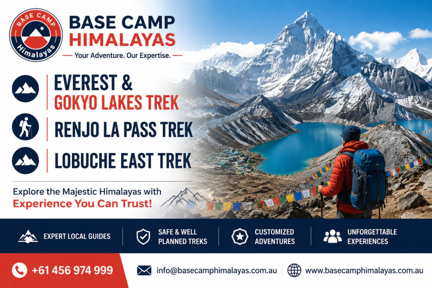 Everest and Gokyo Lakes Trek: Explore Renjo La Pass and Conquer Lobuche East with Base Camp Himalayas
