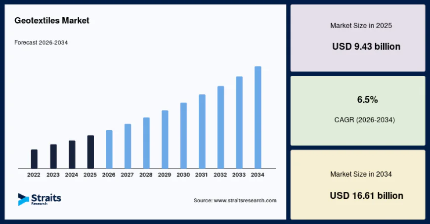 Geotextiles Market Outlook by Material Type, Application, and Regional Performance