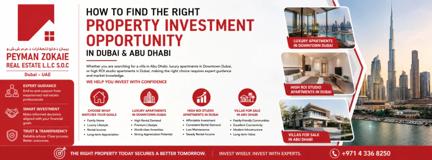 How to Find the Right Property Investment Opportunity in Dubai & Abu Dhabi