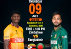 Thrilling Moments at the Diamond Exchange: Highlights from the 2nd ODI between Zimbabwe and Bangladesh on July 9, 2026.