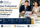 How Professional Tax Law Advocates Help Resolve Complex Tax Challenges