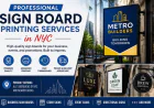 Professional Sign Board Printing Services in NYC | Print Standard Point