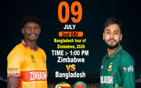 Thrilling Moments at the Diamond Exchange: Highlights from the 2nd ODI between Zimbabwe and Bangladesh on July 9, 2026.