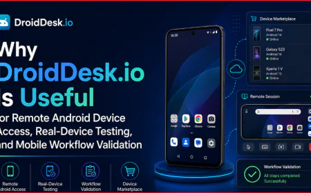 Why DroidDesk.io Is Useful for Remote Android Device Access, Real-Device Testing, and Mobile Workflow Validation
